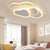 Contemporary Simplicity Cloud Acrylic Shade Hardware LED Flush Mount Ceiling Light For Bedroom