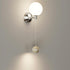 Contemporary Simplicity Glass Shade Iron Ball LED Wall Sconce Lamp For Bedroom