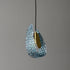 Contemporary Luxury Curved Textured Glass Brass 1-Light Pendant For Living Room