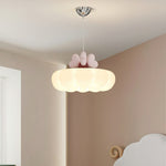 Contemporary Creative Clouds Love Iron Resin Glass LED Pendant Light For Bedroom