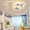 Contemporary Scandinavian Star Acrylic Shade Hardware LED Flush Mount Ceiling Light For Bedroom