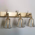 Traditional European Brass Finish Frame Flower Shade 3-Light Bathroom Vanity Mirror Front Wall Sconce Lamp For Bathroom