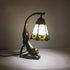 Traditional Tiffany Leopard Ladder Flower Cup Iron Glass 1-Light Table Lamp For Bedroom