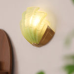 Modern Art Deco Shell Brass Glass 1-Light Wall Sconce Lamp For Living Room