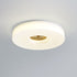 Modern Minimalist Copper Cylinder Acrylic LED Flush Mount Ceiling Light For Bedroom