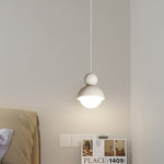 Modern Minimalist Cream Round Bowl Cone Iron 1-Light Pendant Light For Living Room