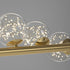 Contemporary Scandinavian Glass Magic Bean Long Strip 7/9/11 Light Island Light Chandelier For Dining Room