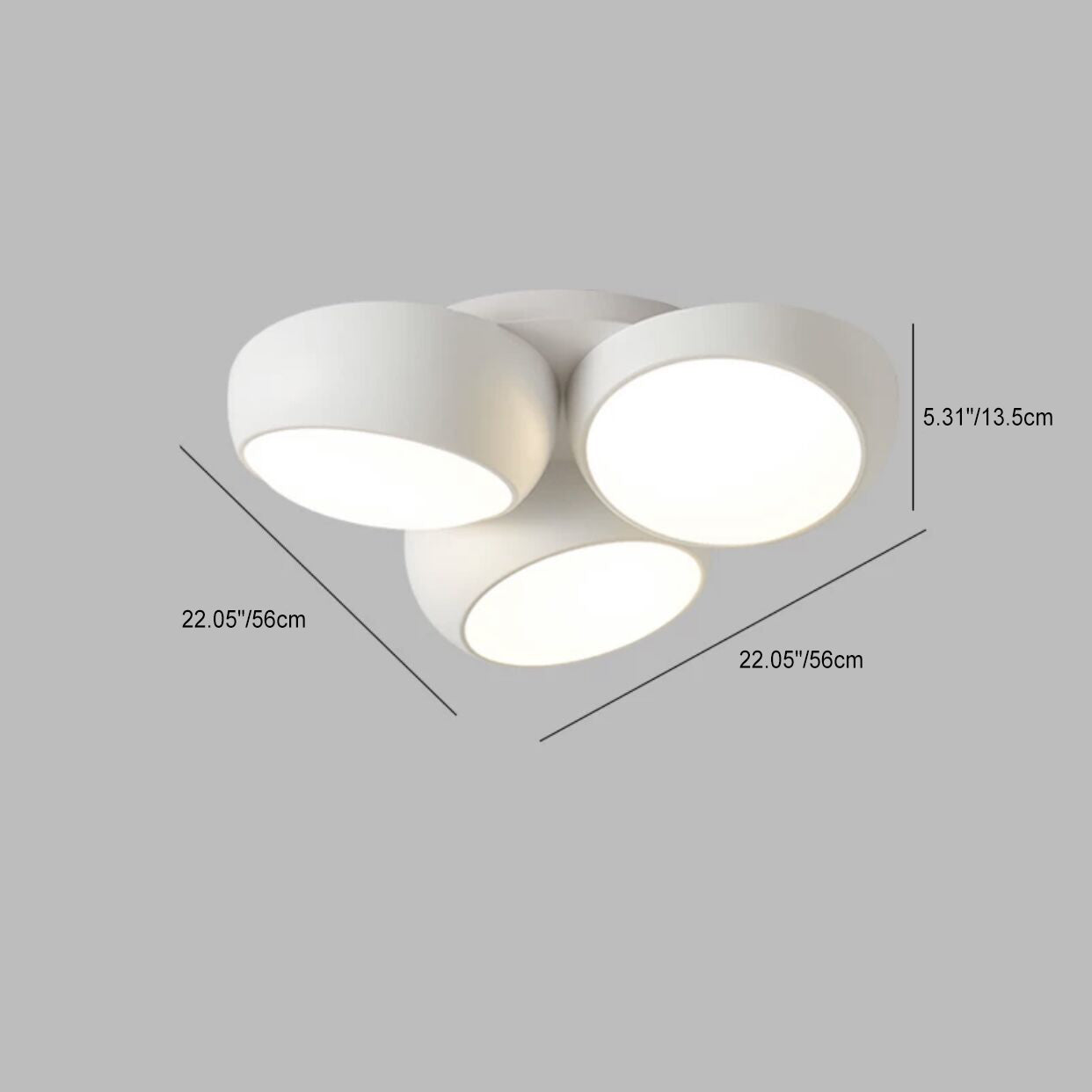 Modern Minimalist Combination Round Iron Plastic LED Flush Mount Ceiling Light For Living Room