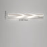 Modern Minimalist Spiral Long Aluminum Silicone LED Wall Sconce Lamp For Living Room