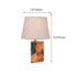 Contemporary Scandinavian Square Ceramic Base Fabric 1-Light Table Lamp For Bedroom