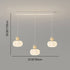 Modern Minimalist Cream Cotton Iron Plastic 3/5 Light Island Light Chandelier For Dining Room