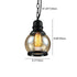 Contemporary Industrial Glass Gourd-Shaped 1-Light Pendant Light For Dining Room