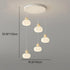 Modern Minimalist Cream Cotton Iron Plastic 3/5 Light Island Light Chandelier For Dining Room