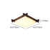 Traditional Chinese Square Wood Acrylic LED Flush Mount Ceiling Light For Bedroom