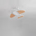 Contemporary Creative Airplane Wood Iron LED Semi-Flush Mount Ceiling Light For Bedroom