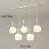 Contemporary Creative Cream Glass Flower Bud Iron 3/5-Light Island Light Chandelier For Bedroom