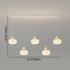 Modern Minimalist Cream Cotton Iron Plastic 3/5 Light Island Light Chandelier For Dining Room