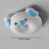 Contemporary Creative Cartoon Animal PE Shade Iron LED Kids Flush Mount Ceiling Light For Bedroom