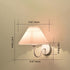 Contemporary Nordic Mushroom Curved Rod Iron Fabric 1-Light Wall Sconce Lamp For Bedroom