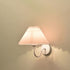 Contemporary Nordic Mushroom Curved Rod Iron Fabric 1-Light Wall Sconce Lamp For Bedroom