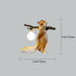 Contemporary Creative Resin Cartoon Squirrel Glass Ball Shade 1-Light Table Lamp For Bedroom