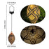 Contemporary Boho Openwork Iron Water Drop Shape LED Solar Waterproof Pendant Light For Outdoor Patio