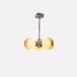 Contemporary Vintage Bud Metal Glass 3/4 Light Chandelier For Living Room