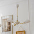 Contemporary Vintage Cream Branch Flower Brass Glass 3/5/8 Light Chandelier For Living Room