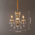 Traditional French Candelabra Flower Iron Crystal 3/6/8 Light Chandelier For Living Room