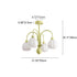 Modern Minimalist Cream Pumpkin Metal Glass 4/6 Light Chandelier For Living Room