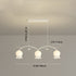 Contemporary Simplicity Flower Glass Shade Arc Iron Strip 3/4-Light Island Light Chandelier For Bedroom