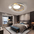 Contemporary Simplicity Acrylic Dual Circle Ring Hardware LED Flush Mount Ceiling Light For Bedroom