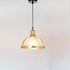 Contemporary Nordic Round Bowl Iron Glass 1-Light Pendant Light For Living Room