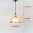 Contemporary Nordic Round Bowl Iron Glass 1-Light Pendant Light For Living Room