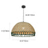 Traditional Japanese Rattan Weaving Round 1-Light Pendant Light For Living Room