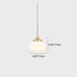 Contemporary Nordic Brass Glass 1-Light Pendant Light For Living Room