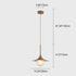 Contemporary Nordic Copper Hat Shade 1-Light Pendant Light For Living Room