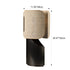 Traditional Chinese Fabric Resin Column 1-Light Table Lamp For Bedroom