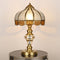 Contemporary Luxury Umbrella Copper Crystal Glass 1-Light Table Lamp For Bedroom