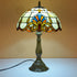 Traditional Tiffany Umbrella Alloy Stained Glass 1-Light Table Lamp For Bedroom