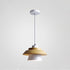 Modern Minimalist Macaron Disc Round Wooden Iron 1-Light Pendant Light For Living Room