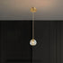 Modern Luxury Radiant Clear Crystal Ball Copper 1-Light Pendant Light For Living Room