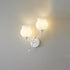 Modern Minimalist Cream Flower Iron Glass 1/2 Light Wall Sconce Lamp For Bedroom