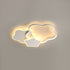 Contemporary Creative Geometric Flower Shape Pentagram Acrylic LED Flush Mount Ceiling Light For Bedroom