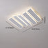 Contemporary Simplicity Acrylic Striped Fish Bone Shape LED Flush Mount Ceiling Light For Living Room