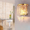 Modern Luxury Half Round Octagonal Beads Stainless Steel Crystal 1-Light Wall Sconce Lamp For Living Room