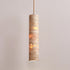 Modern Minimalist Cylindrical Natural Yellow Travertine 1-Light Pendant Light For Bedroom