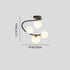 Modern Mid-century Arc Copper Glass Magic Bean 4/5/7-Light Semi-Flush Mount Ceiling Light For Bedroom