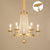 Contemporary Luxury Iron Round Frame Candelabra Crystal Bead 6/8/10/12-Light Chandelier For Living Room