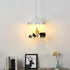 Contemporary Creative Round Jar Iron Glass 1-Light Pendant Light For Living Room